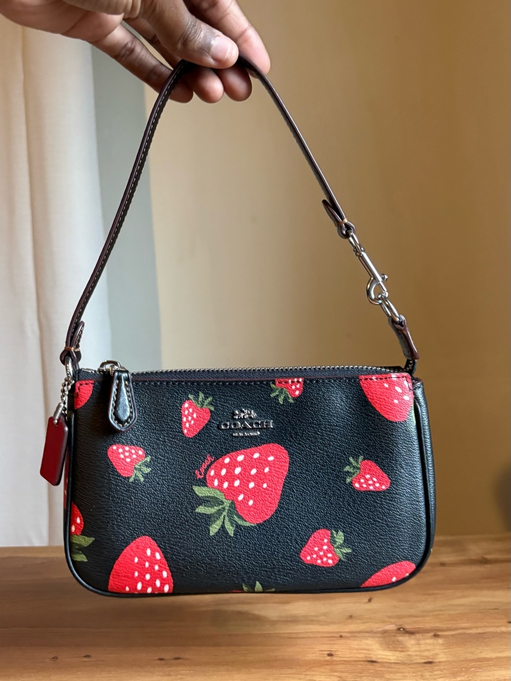 Authentic Coach Nolita 19 in Wild Strawberry Print